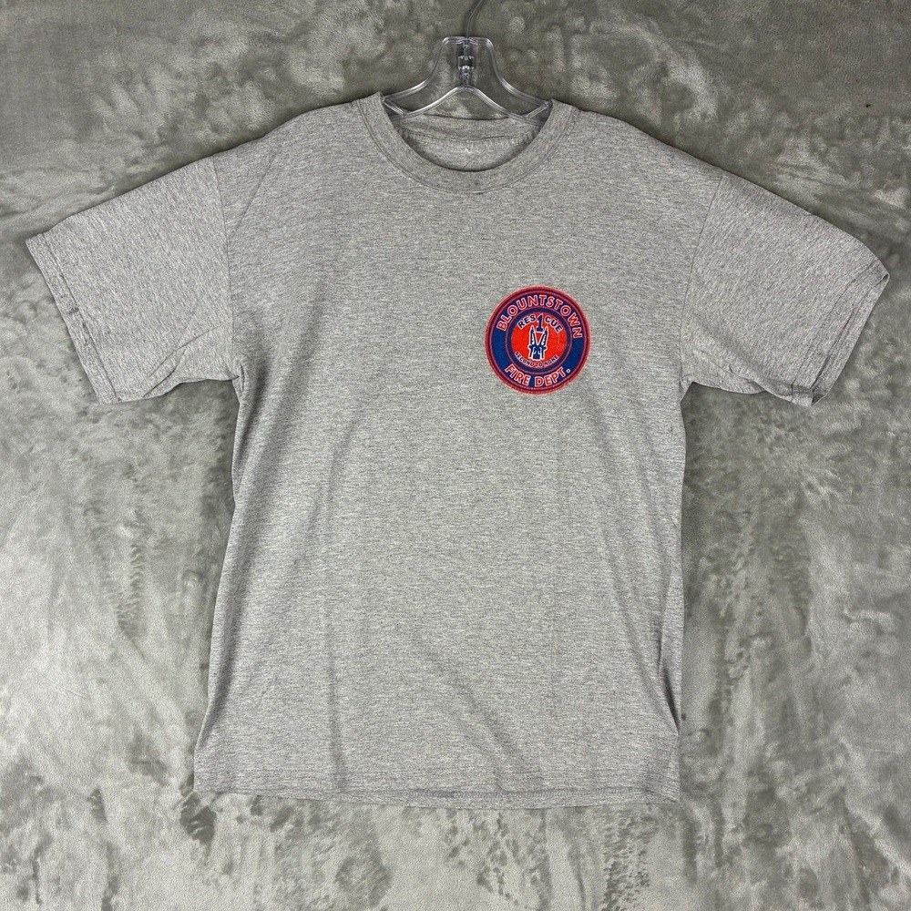 VTG Blountstown Fire Dept BFD‎ Home of Rescue 1 T-Shirt Mens Grey Short Sleeve